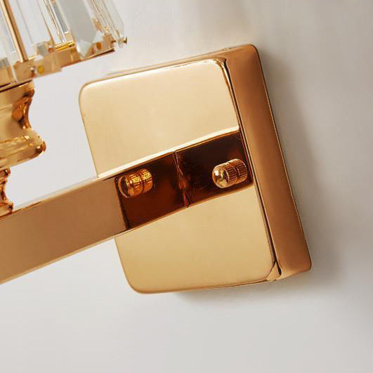 Moderne Minimalistische Ovale Zylinder Hardware Kristall 1-Licht Wandlamp Für Schlafzimmer