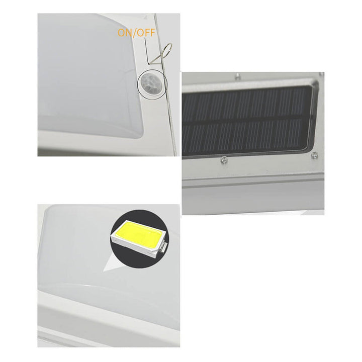 Solar ABS Rechteckige Körpererkennungs-LED Außenwandlampe