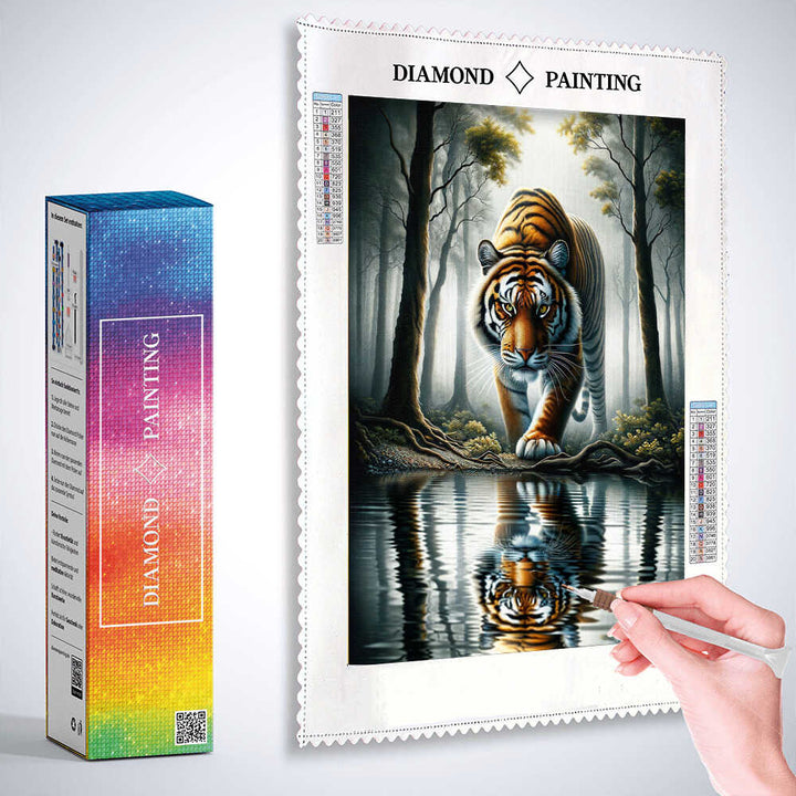 2+1 gratis! |  Diamond Painting - Tiger im Wald