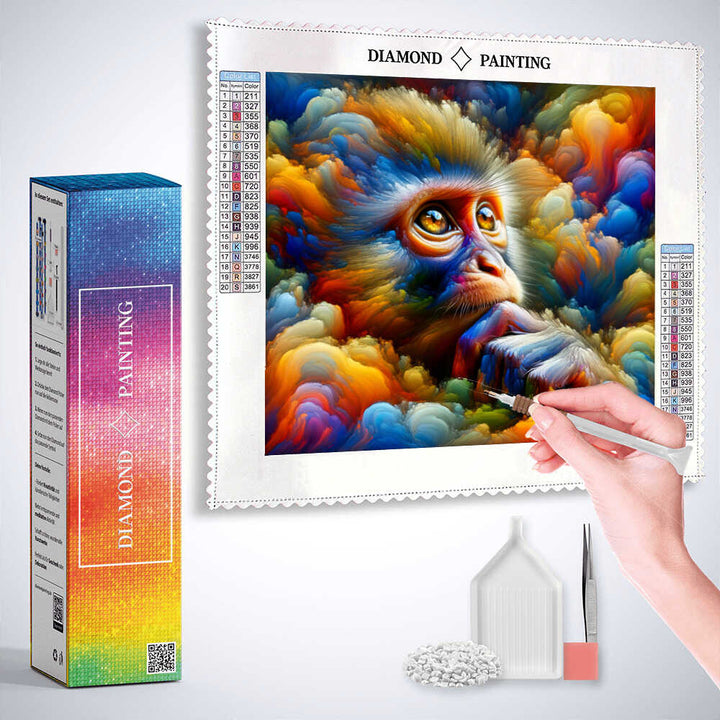 2+1 gratis! |  Diamond Painting - Affe, Tinking of