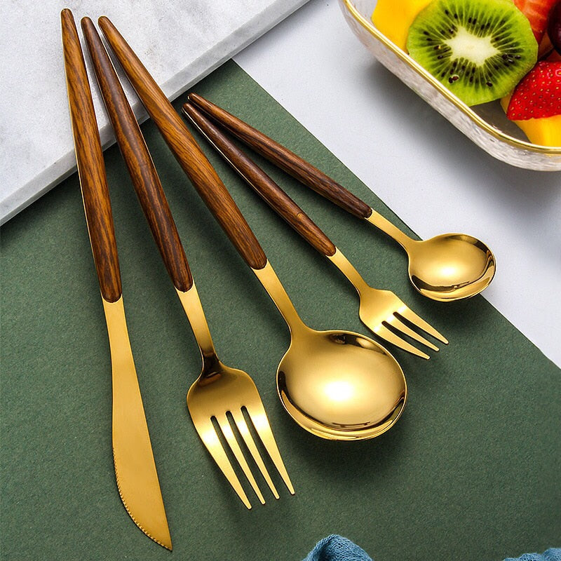 Passions - Holzgriff-Besteck-Set