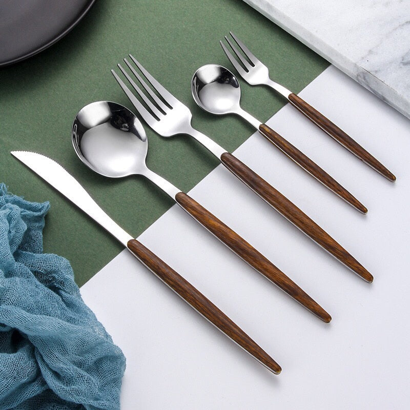 Passions - Holzgriff-Besteck-Set