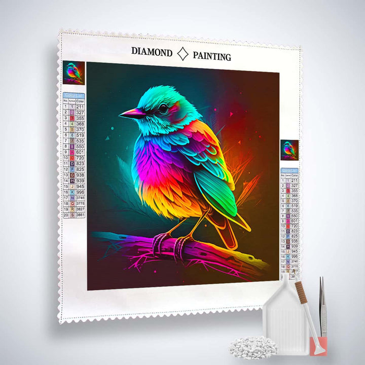 2+1 gratis! |  AB Diamond Painting - Zaubervogel farbenfroh