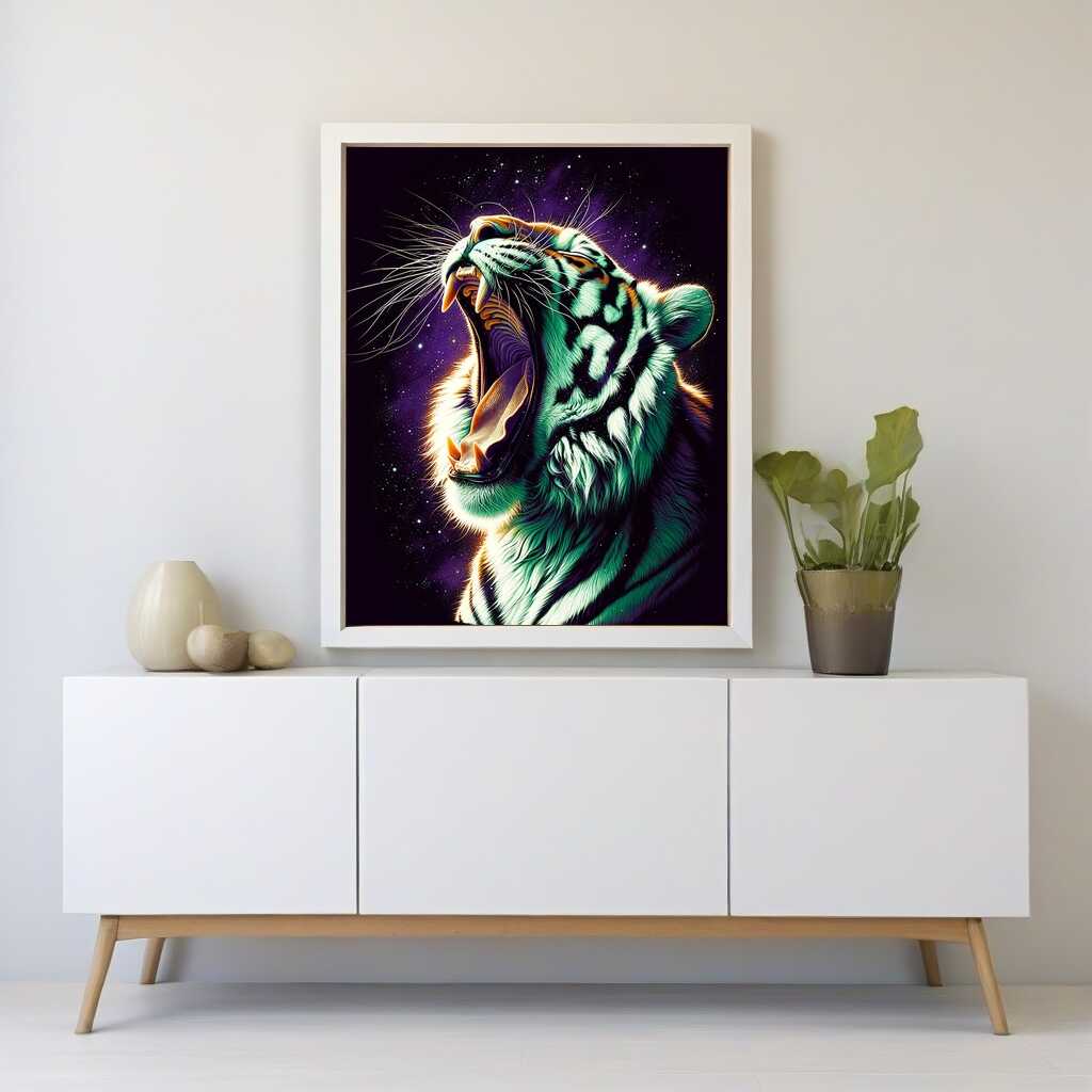 2+1 gratis! |  Diamond Painting - Gähnender Tiger