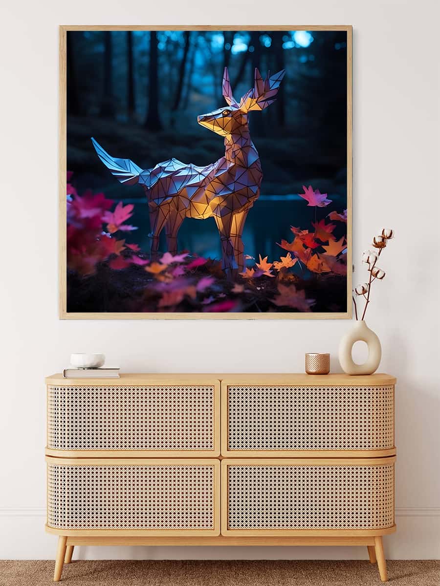 2+1 gratis! |  Diamond Painting - Mystisches Reh im Wald