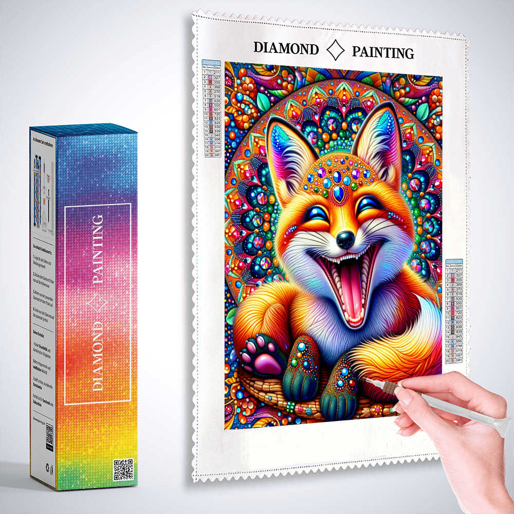 2+1 gratis! |  Diamond Painting - Lachender Fuchs