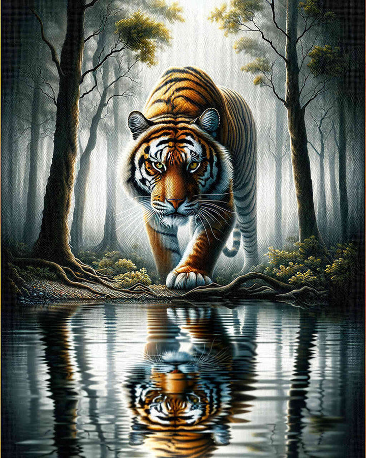 2+1 gratis! |  Diamond Painting - Tiger im Wald