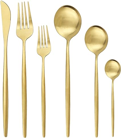 NIA - minimalistisches, luxuriöses 36-teiliges Besteckset - Besteck
