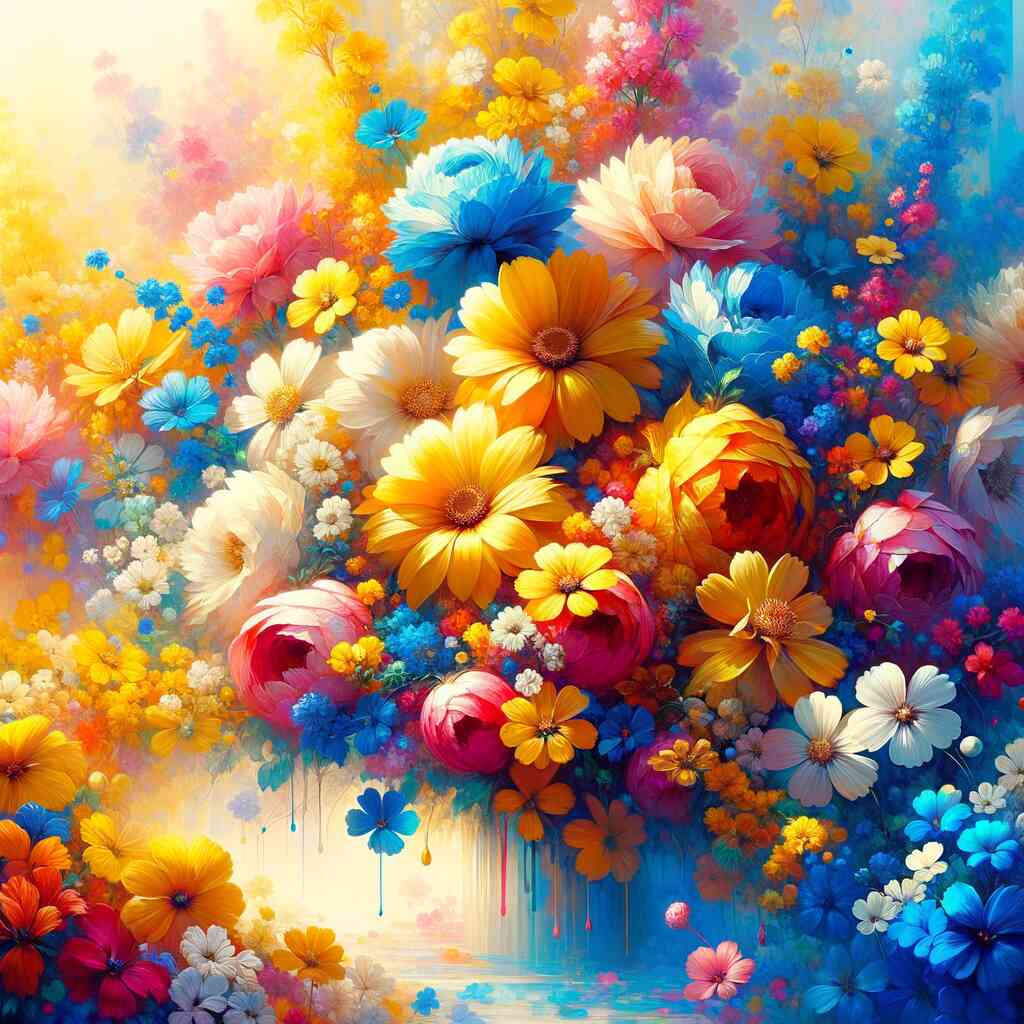 2+1 gratis! |  Diamond Painting - Sommerblumenstrauß