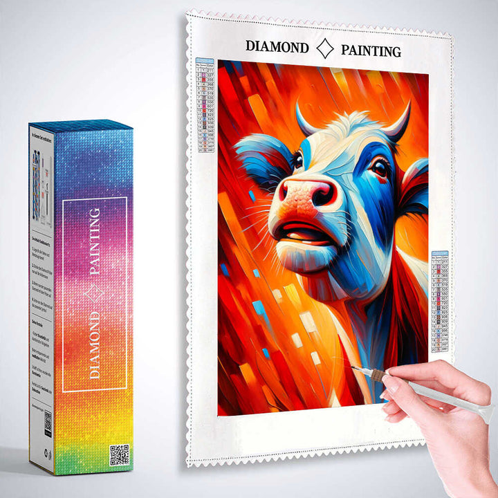 2+1 gratis! |  Diamond Painting - Lächelnde Kuh
