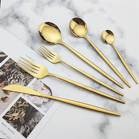 NIA - minimalistisches, luxuriöses 36-teiliges Besteckset - Besteck