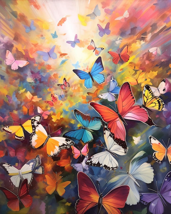 2+1 gratis! |  Diamond Painting -  Kunterbunte Schmetterlinge