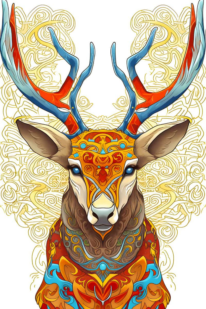 2+1 gratis! |  Diamond Painting - Vector Hirsch