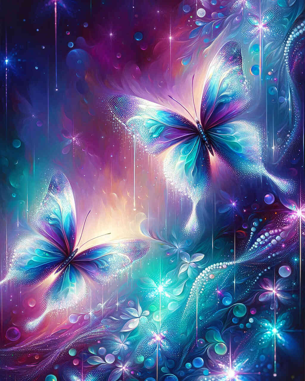 2+1 gratis! |  Diamond Painting - Schmetterlingspaar