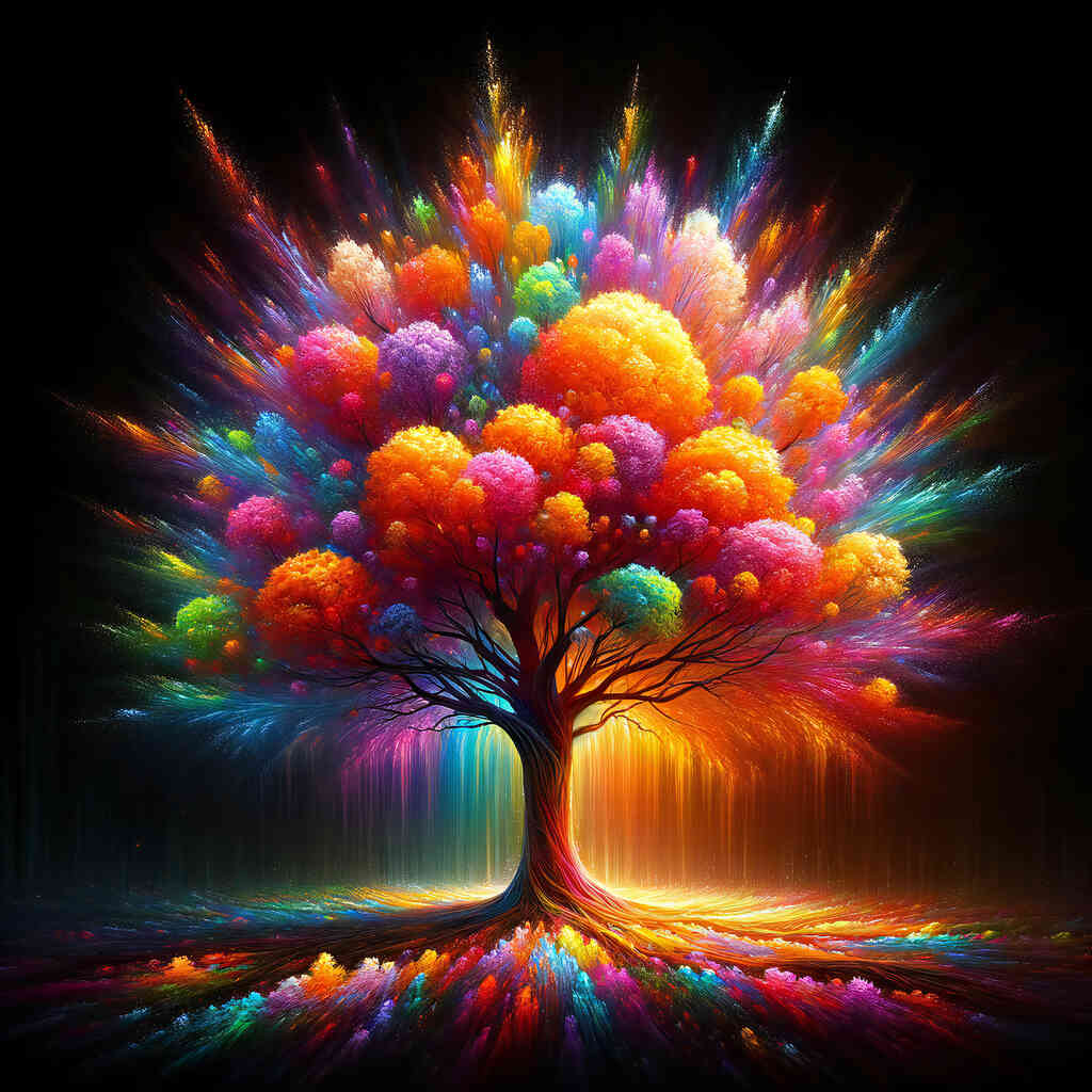 2+1 gratis! |  Diamond Painting - Prachtvoller Wunderbaum