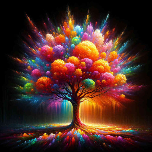 2+1 gratis! |  Diamond Painting - Prachtvoller Wunderbaum