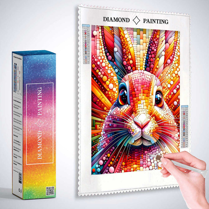 2+1 gratis! |  Diamond Painting - Hasenportrait