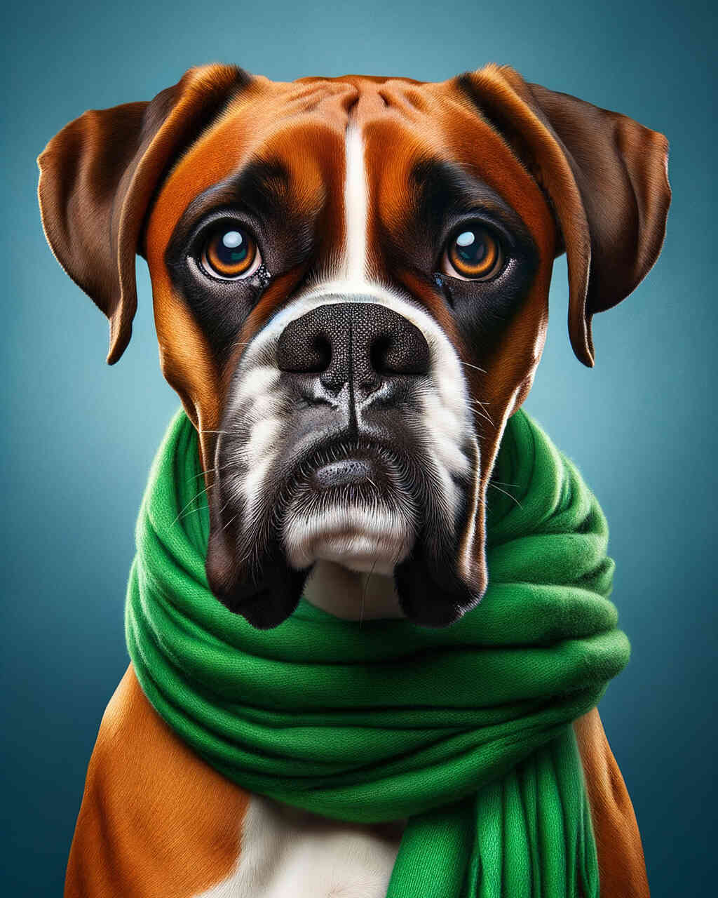 2+1 gratis! |  Diamond Painting - Boxer mit Schal