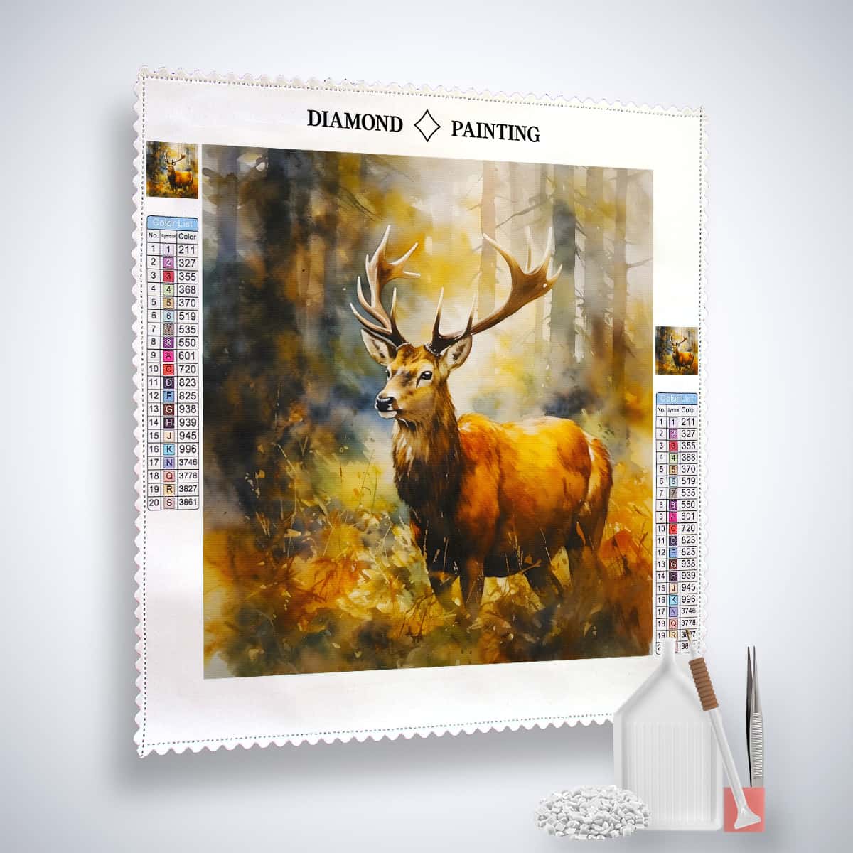 2+1 gratis! |  Diamond Painting - Prachtvoller Hirsch im Wald