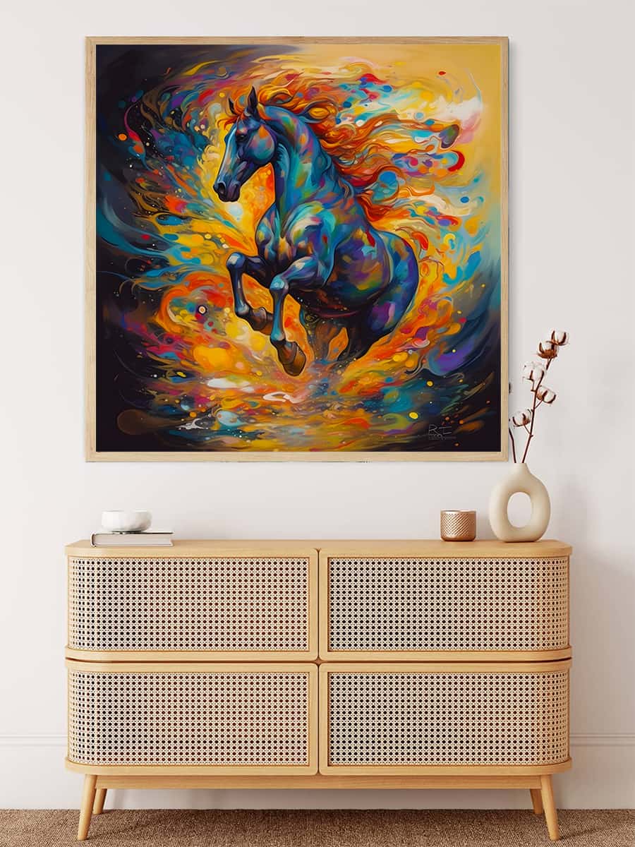 2+1 gratis! |  Diamond Painting - Galoppierendes Pferd