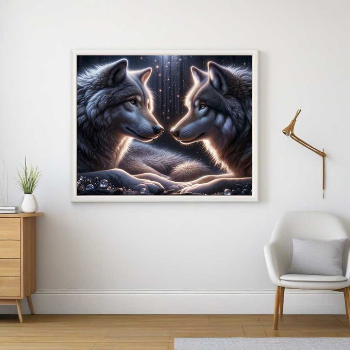 2+1 gratis! |  Diamond Painting - Wolfsfreundschaft