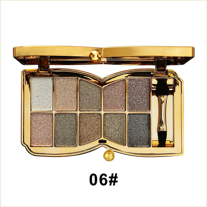 ShimmerGlam Pro - 10 Farben Sparkle Shimmer Lidschattenpalette | 50% RABATT