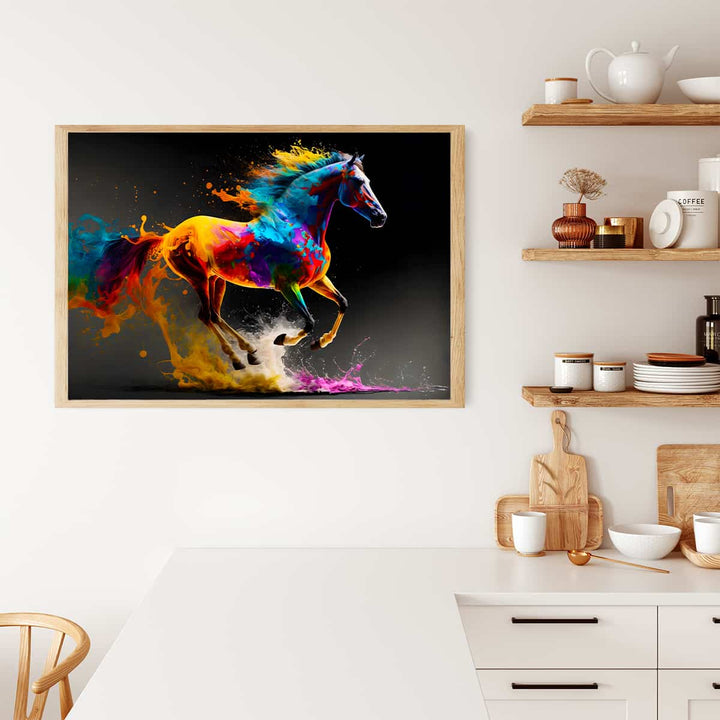 2+1 gratis! |  AB Diamond Painting - Farbenfrohes Pferd