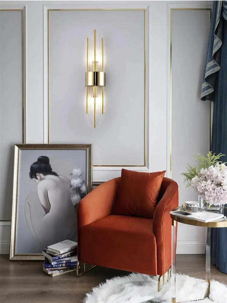 Éclat Doré - Moderne Wandlampe aus Glas und Gold