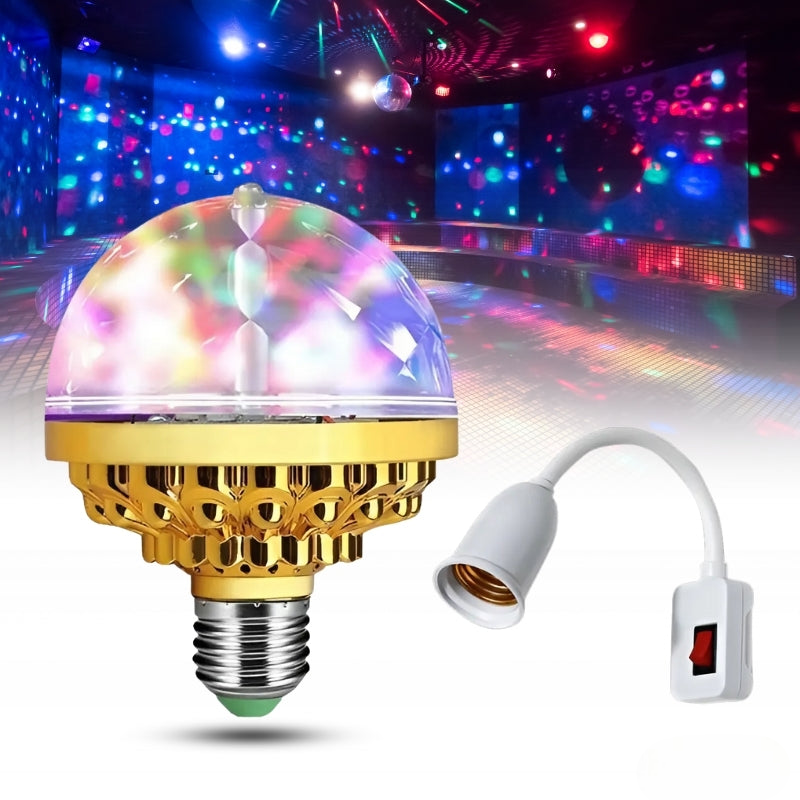 PartyLED - Bunte LED-Partyleuchte mit 360° drehbarem Strahl