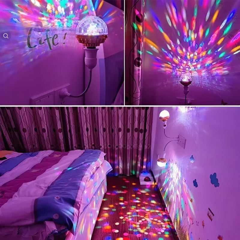 PartyLED - Bunte LED-Partyleuchte mit 360° drehbarem Strahl