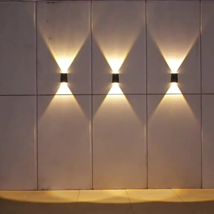 Modern Minimalist Solar Wasserdicht Trapezförmiges Rechteck ABS PVC LED Außen Wandleuchte Lampe Für Garten