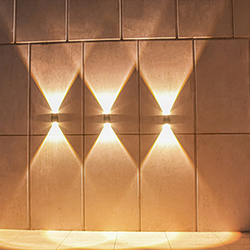 Modern Minimalist Solar Wasserdicht Trapezförmiges Rechteck ABS PVC LED Außen Wandleuchte Lampe Für Garten