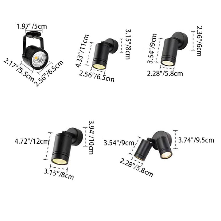 Moderne Einfachheit Wasserdicht Aluminium Eisen Verstellbare Zylinder Lange Stange LED Wandleuchte Lampe Für Außenpatio