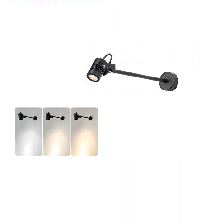 Moderne Einfachheit Wasserdicht Aluminium Eisen Verstellbare Zylinder Lange Stange LED Wandleuchte Lampe Für Außenpatio
