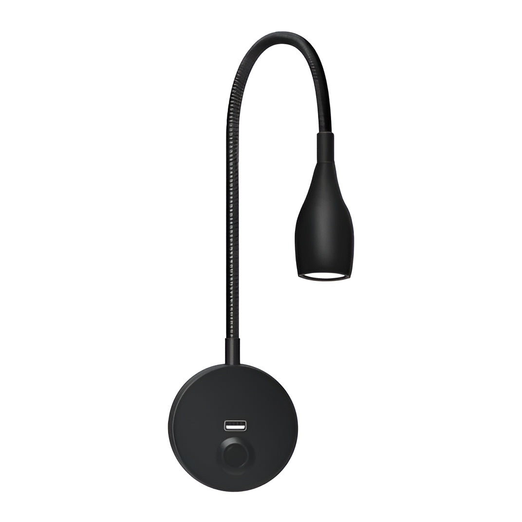 TouchGlow - 2-in-1-Schwanenhals-Wandleuchte mit USB-Ladegerät für gemütliche Leseabende