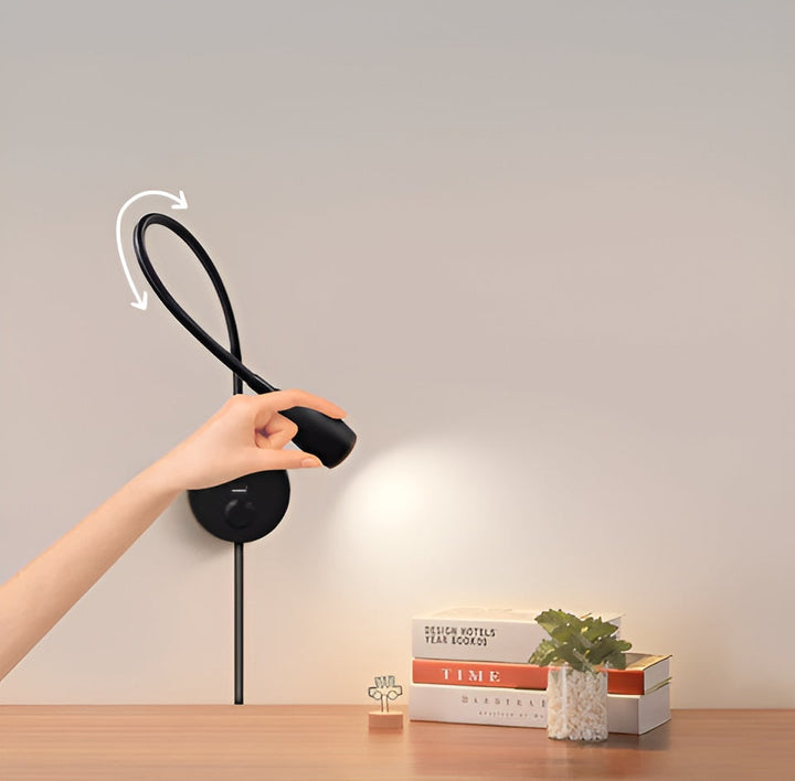 TouchGlow - 2-in-1-Schwanenhals-Wandleuchte mit USB-Ladegerät für gemütliche Leseabende