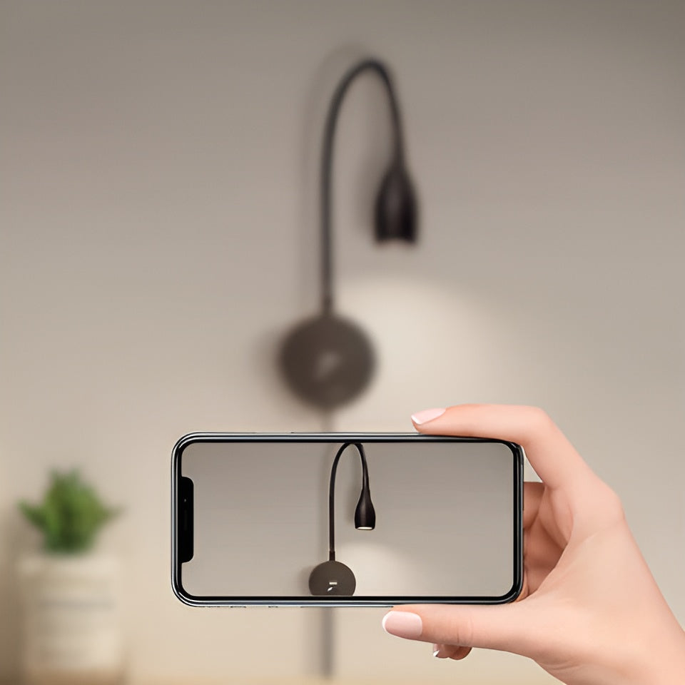 TouchGlow - 2-in-1-Schwanenhals-Wandleuchte mit USB-Ladegerät für gemütliche Leseabende