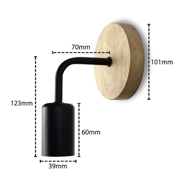 Holz Wandlampe Vintage Wandleuchten Leuchte E27 110V 220V Nachttisch Retro Lampe Industrielle Dekoration Esszimmer Schlafzimmer Licht