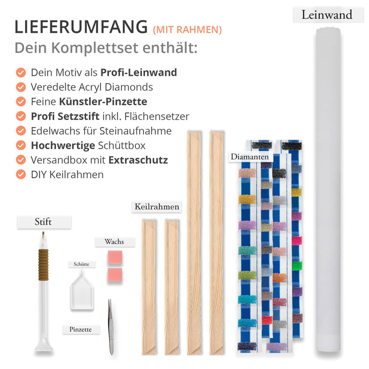 2+1 gratis! |  Diamond Painting Nachtleuchtend - Pferdekopf Abstakt