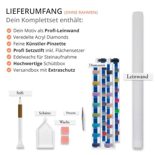 2+1 gratis! |  Diamond Painting Nachtleuchtend - Delfinwelle