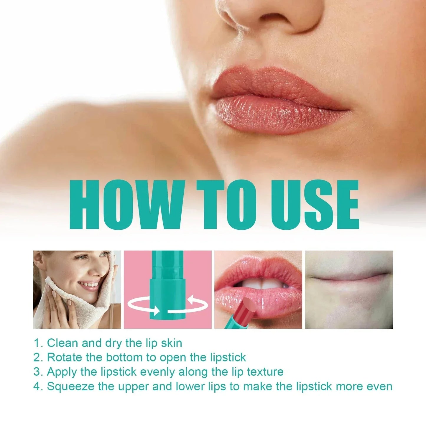 24 Stunden feuchtigkeitsspendende Lippenstiftfarbe | 1+2 GRATIS