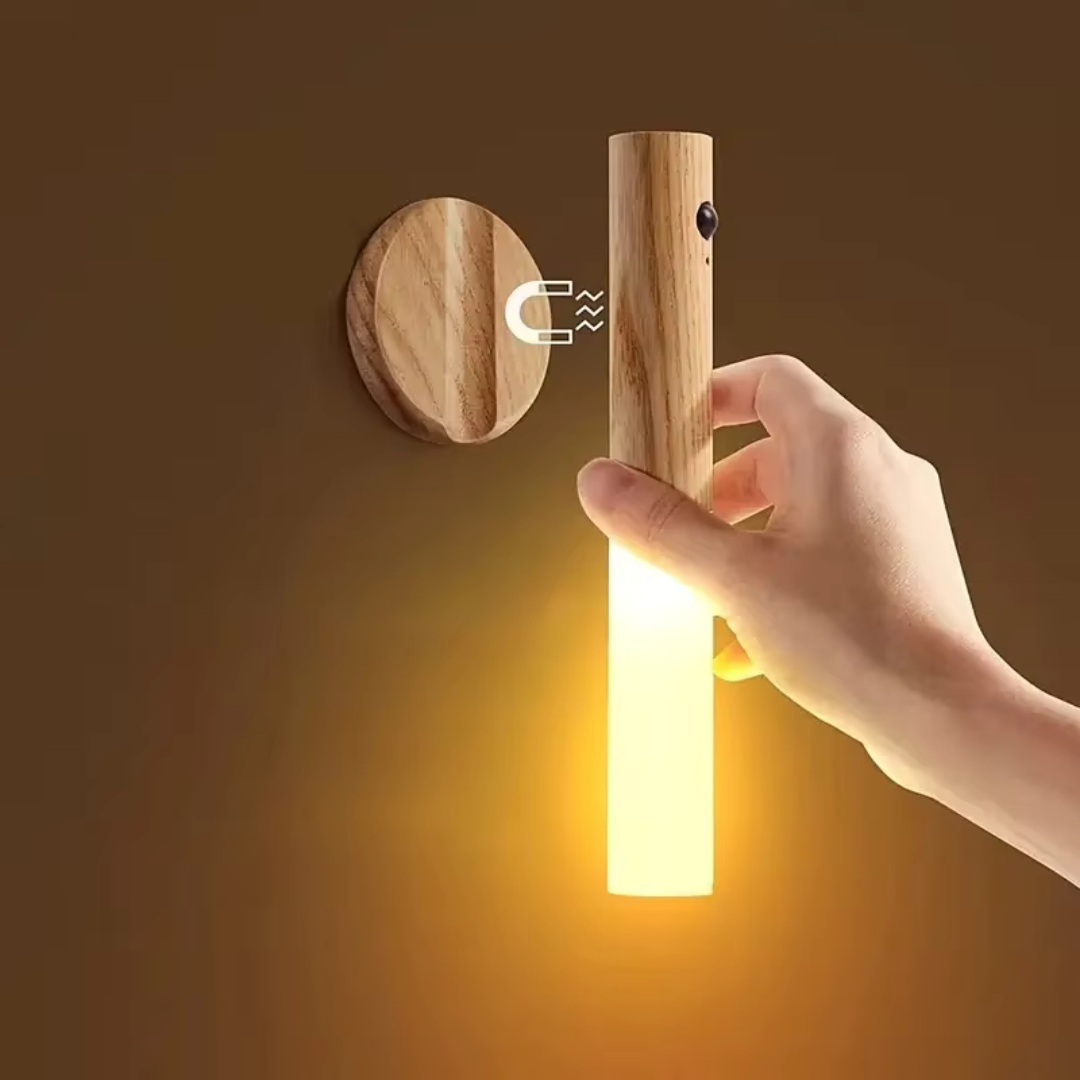 Luxuriöse kabellose Holzlampe – bis zu 100 Stunden Licht