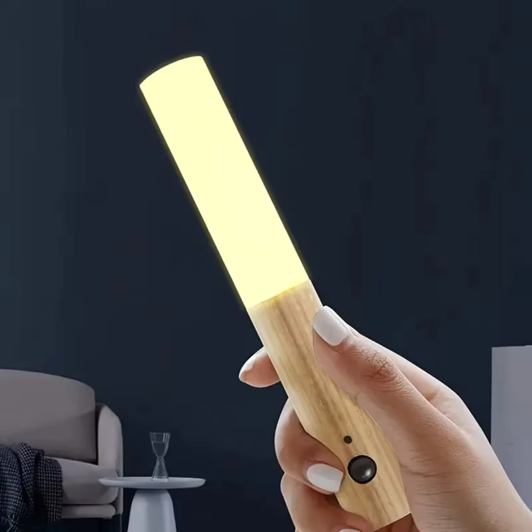 Luxuriöse kabellose Holzlampe – bis zu 100 Stunden Licht