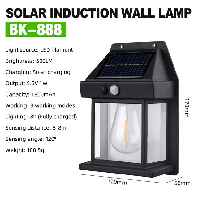 SunLamp | Sonnen-Wandlampe | Nachhaltig und Wetterfest | Beleuchte Deinen Außenbereich
