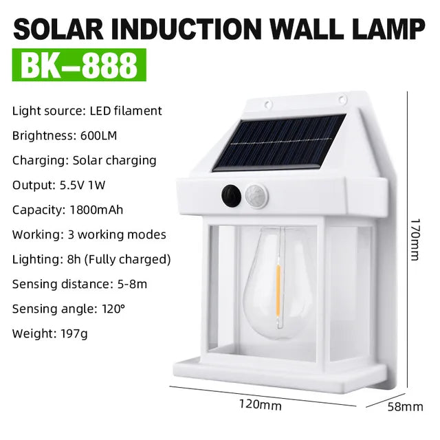 SunLamp | Sonnen-Wandlampe | Nachhaltig und Wetterfest | Beleuchte Deinen Außenbereich