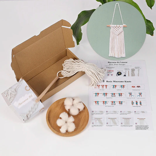 2+1 gratis! Makramee DIY-Set für Wandkunst – Schritt-für-Schritt Anleitung für Ihre individuelle Wanddekoration - makramee anleitung