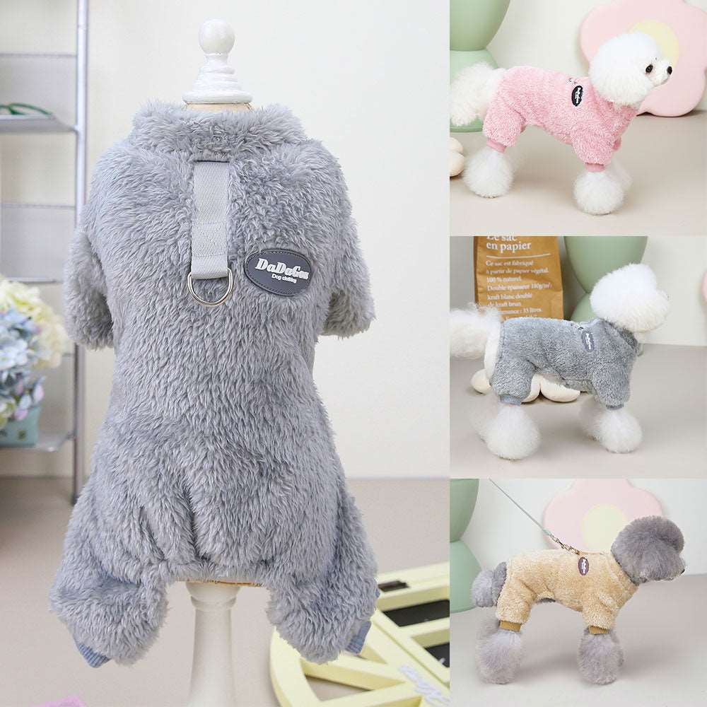 Fleece Pet™ - Elastischer Jumpsuit mit Zugring für Welpen und Katzen