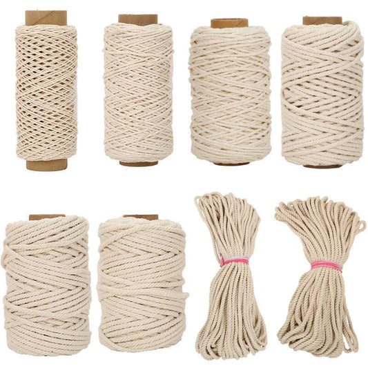 2+1 gratis - Makramee-Seil von hoher Qualität – Verschiedene Stärken & Längen | Perfekt für DIY-Projekte makramee