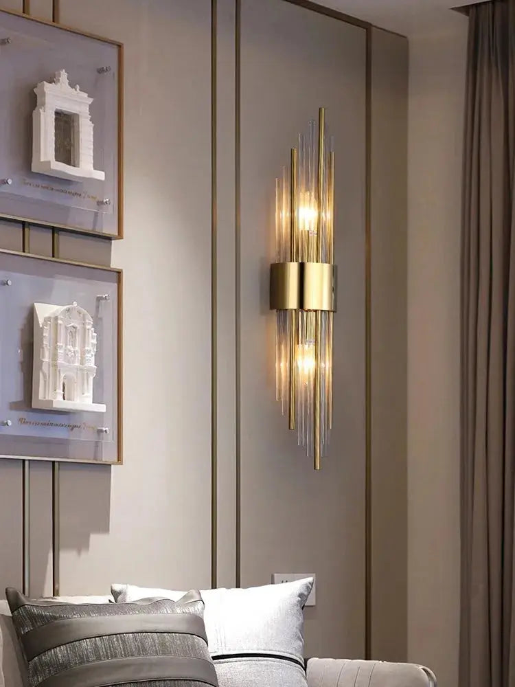 Éclat Doré - Moderne Wandlampe aus Glas und Gold