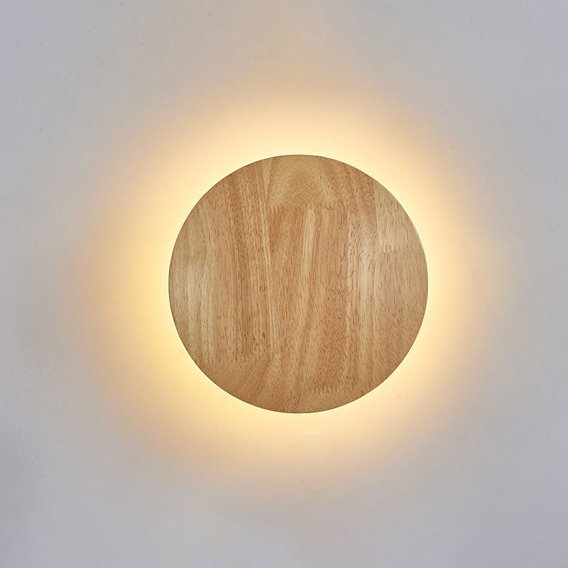 Moderne Minimalistische Runde Irreguläre Oval Holz LED Wandleuchte Lampe Für Wohnzimmer